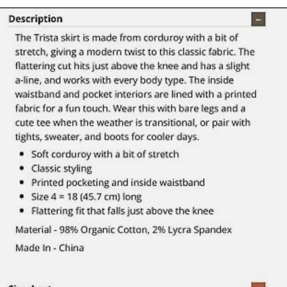 PRANA TRISTA rusty brown corduroy miniskirt size 4 tortoise - Picture 12 of 12